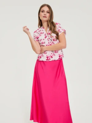 Koszula w kwiaty fuksjowa Moodo