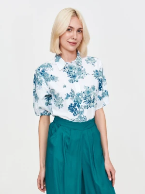 Koszula w kwiaty z krótkim rękawem Top Secret