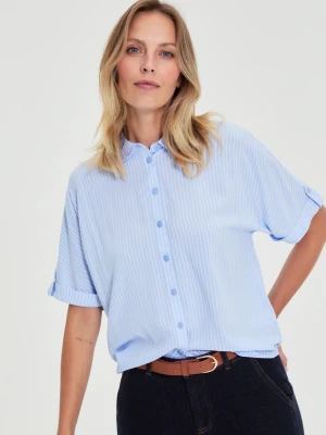 Koszula w paski błękitna Moodo