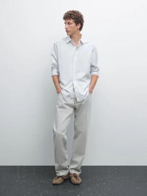 Koszula W Paski O Kroju Regular Fit - Błękitny - - Massimo Dutti - Mężczyzna