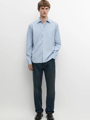 Koszula W Paski O Luźnym Kroju Ze 100% Bawełny - Brązowy - Massimo Dutti - Male