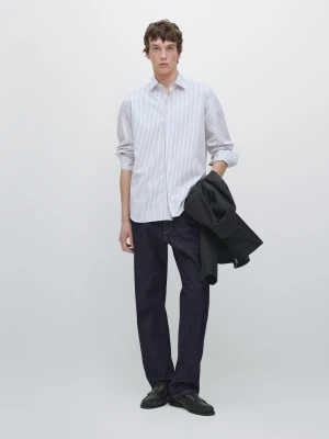 Koszula W Paski Regular Fit - Jasnoniebieski - - Massimo Dutti - Mężczyzna