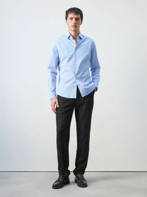 Zdjęcie produktu Koszula w paski slim fit 100% bawełna błękitny - Mężczyzna - - MANGO MAN