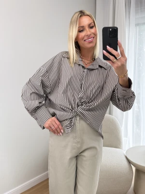 Koszula w Paski Taupe Gia ClothStore