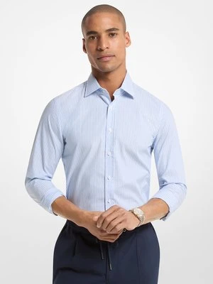 Koszula w paski z elastycznej bawełny o dopasowanym kroju Michael Kors Mens