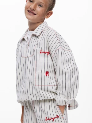 Koszula w paski z haftem Desigual