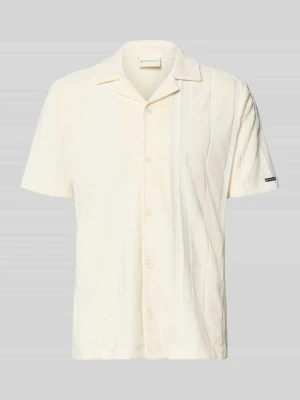 Koszula w stylu casual o kroju regular fit z frotté wyglądem Tom Tailor Złamany biały