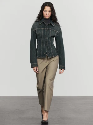 Koszula Wierzchnia Denim Z Mieszanki Bawełny - Ciemnoniebieski - Massimo Dutti - Female