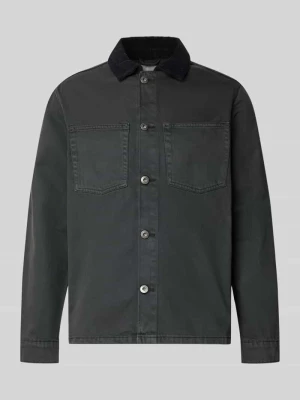 koszula wierzchnia o kroju regular fit z kołnierzykiem typu kent model 'Corduroy' lindbergh Antracytowy