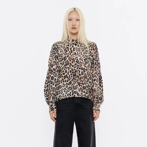 Koszula wiskoza Leopard beżowa BIMBA Y LOLA