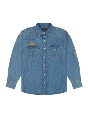 Koszula Wrangler niebieski denim