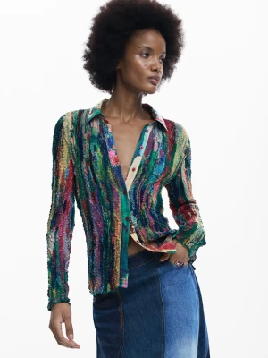 Koszula z artystycznym nadrukiem Desigual