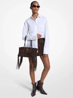 Koszula z bawełnianej popeliny Michael Kors BIAŁY (Biały)