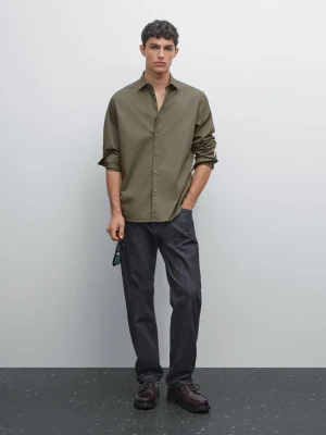 Koszula Z Diagonalu Comfort - Jasnozielony - - Massimo Dutti - Mężczyzna