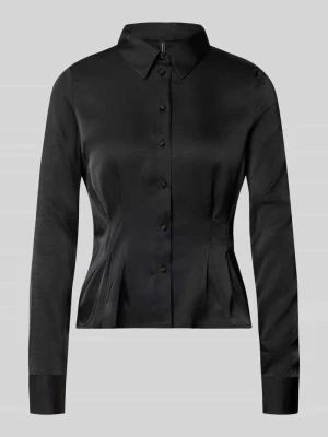 Koszula z długim rękawem o satynowym wyglądzie, krój regular fit Model „MIRO” Vero Moda Czarny