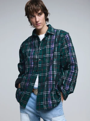 Koszula z długim rękawem w kratę z zamkiem błyskawicznym Desigual