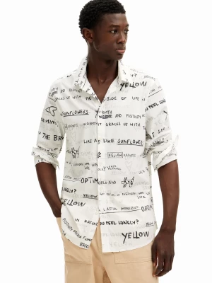 Koszula z długim rękawem z napisami Desigual