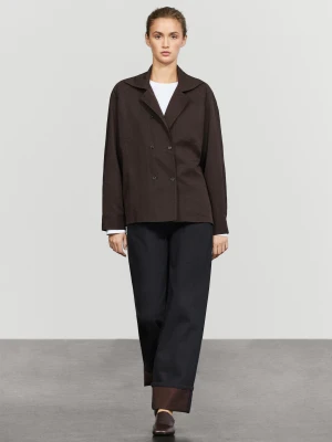 Koszula Z Dwurzędowym Zapięciem - Brązowy - Massimo Dutti - Female