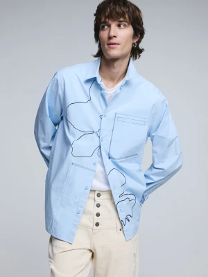 Koszula z haftowanym przeszyciem Desigual