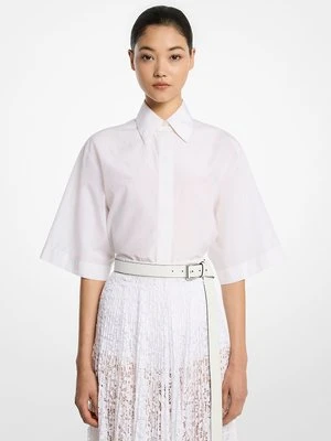 Koszula z jedwabiu i bawełnianej tafty MICHAEL KORS COLLECTION