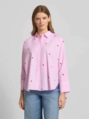 Koszula z kołnierzykiem o kroju relaxed fit z domieszką bawełny model 'NEW LINA GRACE' Only