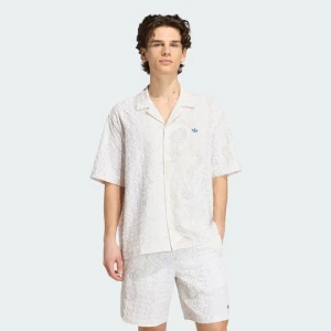 Koszula z kory z nadrukiem Resort Adidas Off White