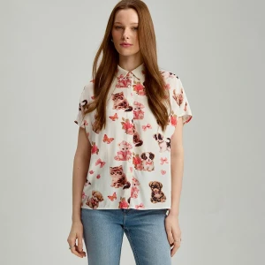 Koszula z krótkim rękawem i motywami kotków i piesków House