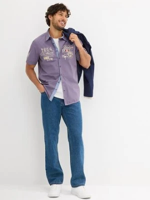Koszula z krótkim rękawem i nadrukiem, Slim Fit bonprix