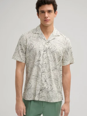 Koszula z krótkim rękawem Kawai w jasnobeżowym kolorze ze wzorem Joop