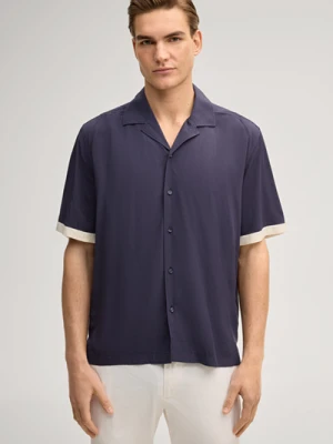 Koszula z krótkim rękawem Kawo w kolorze granatowym Joop