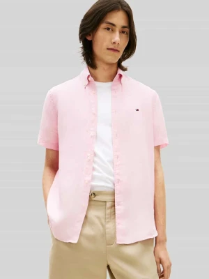 Koszula z krótkim rękawem o kroju regular fit z czystego lnu Tommy Hilfiger