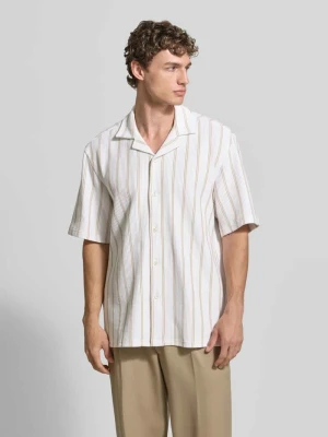 Koszula z krótkim rękawem o kroju relaxed fit z mieszanki bawełny Boss