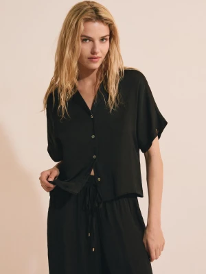 Koszula z krótkim rękawem satynowa Etam