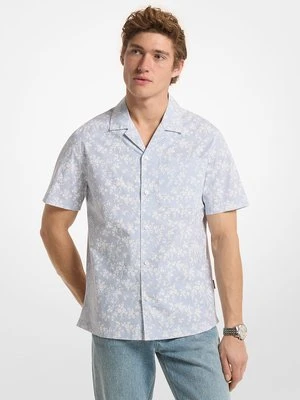 Koszula z krótkim rękawem z elastycznej bawełny w kwiaty Michael Kors Mens