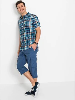 Koszula z krótkim rękawem z bawełnianej kory bonprix