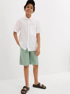 Koszula z krótkim rękawem, z przewiewnej mieszanki lnu bonprix