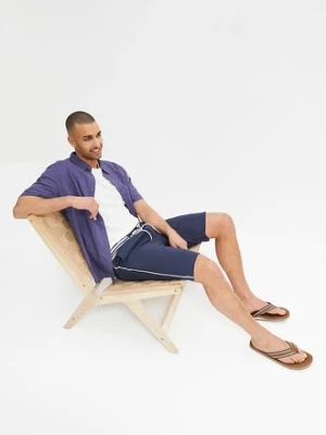 Koszula z krótkim rękawem z przewiewnej mieszanki lnu bonprix