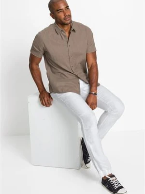 Koszula z krótkim rękawem z przewiewnej mieszanki lnu bonprix