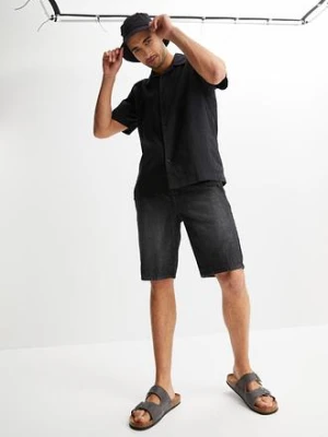 Koszula z krótkim rękawem z przewiewnej mieszanki lnu, loose fit bonprix