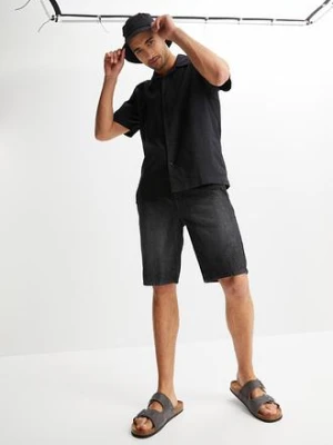 Koszula z krótkim rękawem z przewiewnej mieszanki lnu, loose fit bonprix