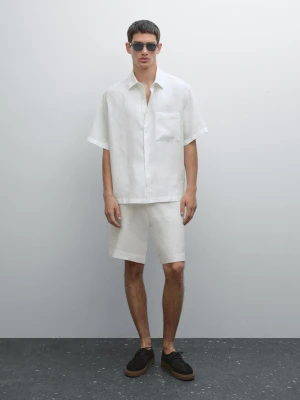 Koszula O Kroju Regular Fit Z Krótkim Rękawem - Biały Złamany - - Massimo Dutti - Mężczyzna