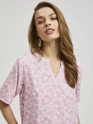 Koszula z krótkimi rękawami różowa Moodo