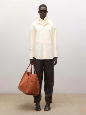 Koszula z łączonym kołnierzykiem żółty - Kobieta - - MANGO