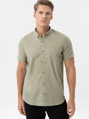 Koszula z lnem, Regular Fit, C-LIN Volcano