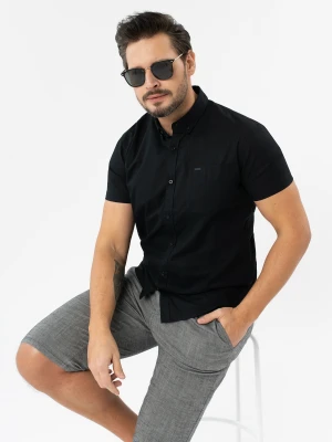 Koszula z lnem, Regular Fit, C-LIN Volcano