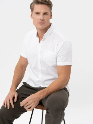 Koszula z lnem, Regular Fit, C-NIL Volcano