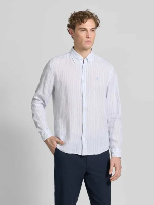 Koszula lniana o kroju regular fit z kołnierzykiem typu button down model 'H-LIAM-BD' Boss