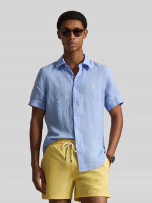 Koszula z lnu o kroju regular fit z kołnierzykiem typu button down Polo Ralph Lauren
