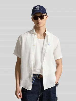 Koszula z lnu o kroju regular fit z kołnierzykiem typu button down Polo Ralph Lauren