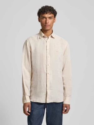 Koszula z lnu o kroju slim fit z kołnierzykiem typu cutaway FYNCH-HATTON